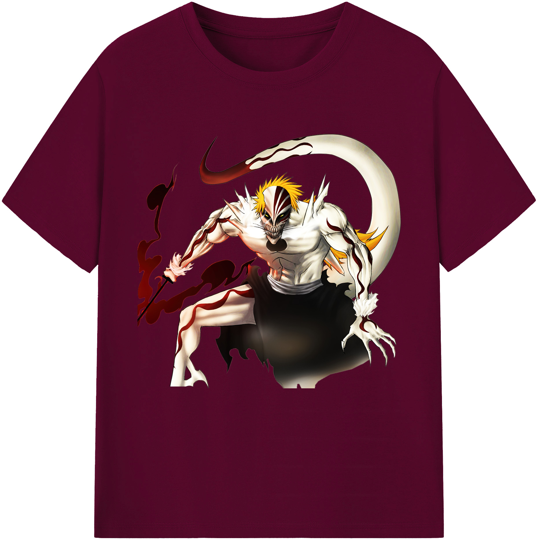 （画像用） ブリーチ 黒崎一護（くろさき いちご）BLEACH Kurosaki Ichigo レディースカジュアルプリントTシャツ（綿100％）